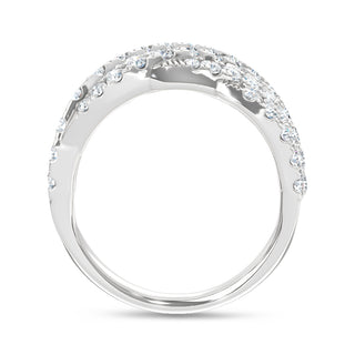 14K White Gold Lab Grown Diamond 2 1/2 Ct.Tw. Round and Tapper Fashion Band