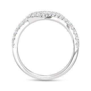 14K White Gold Lab Grown Diamond 2 1/4 Ct.Tw. Round and Tapper Fashion Band