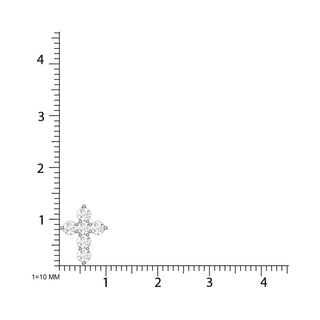 10K White Gold 1/2 Ct.Tw. Labgrown Diamond Cross Pendant