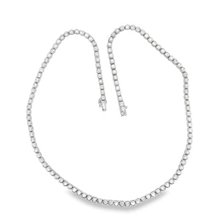 14K W/G LAB GROWN DIAMOND TENNIS NECKLACE 6.00CT
