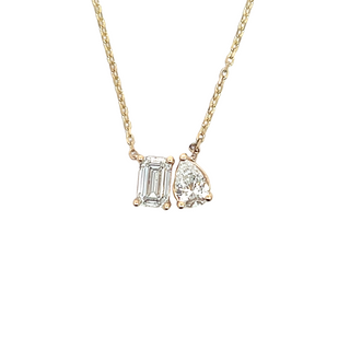 14K Y/G LAB GROWN DIAMOND FASHION NECKLACE 2.50CT