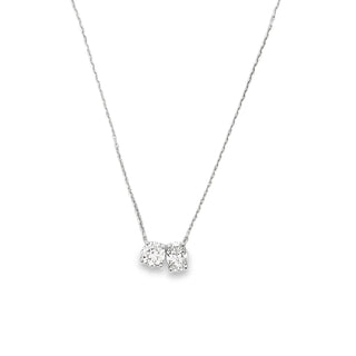 14K W/G LAG GROWN DIAMOND FASHION NECKLACE 3.25CT