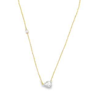 14K Y/G LAB GROWN DIAMOND FASHION NECKLACE 1.75CT