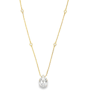 14K Y/G LAB GROWN DIAMOND FASHION NECKLACE 5.00CT