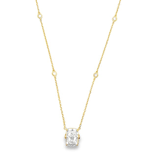 14K Y/G LAB GROWN DIAMOND FASHION NECKLACE 5.00CT