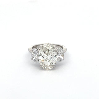 PLATINUM LAB GROWN DIAMOND 6.50 CT OVAL CUT