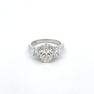 14K W/G LAB GROWN DIAMOND 3CT OVAL CUT