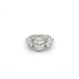 14K W/G LAB GROWN DIAMOND 3CT OVAL CUT