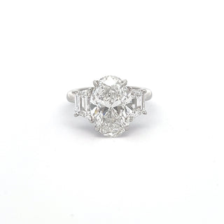 PLATINUM LAB GROWN DIAMOND 6.5CT OVAL CUT