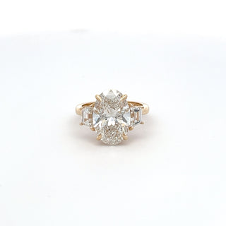 14K W/G LAB GROWN DIAMOND 6.00CT OVAL CUT