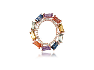 14K ROSE GOLD MULTI-SAPPHIRE PENDANT 1.75CT