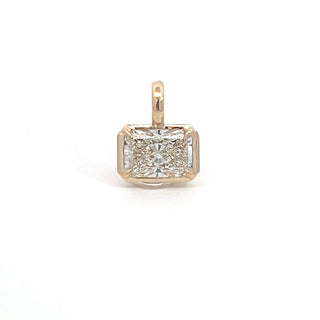 14K Y/G LAB GROWN DIAMOND RADIANT CUT SOLITAIRE PENDANT 2.00CTS
