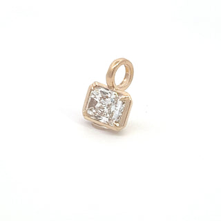 14K Y/G LAB GROWN DIAMOND RADIANT CUT SOLITAIRE PENDANT 2.00CTS