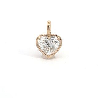 14K Y/G LAB GROWN DIAMOND HEART SHAPED SOLITAIRE PENDANT 2.75CTS