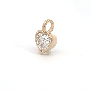14K Y/G LAB GROWN DIAMOND HEART SHAPED SOLITAIRE PENDANT 2.75CTS