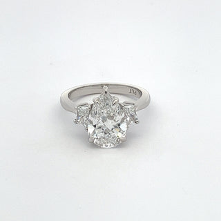 PLATINUM LAB GROWN DIAMOND 3.5CT PEAR CUT