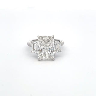 PLATINUM LAB GROWN DIAMOND 6.5CT RADIANT CUT