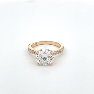 14K Y/G LAB GROWN DIAMOND 4CT ROUND CUT