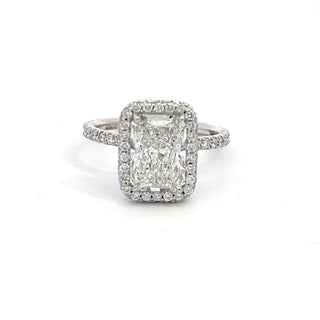14K W/G LAB GROWN DIAMOND 4.25CT RADIANT CUT
