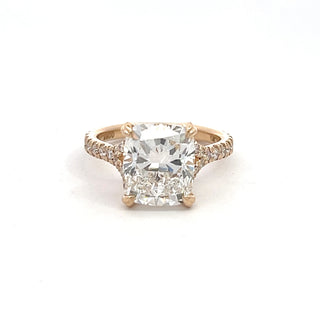 14K Y/G LAB GROWN DIAMOND 5.00CT CUSHION CUT