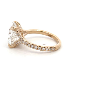 14K Y/G LAB GROWN DIAMOND 5.00CT CUSHION CUT