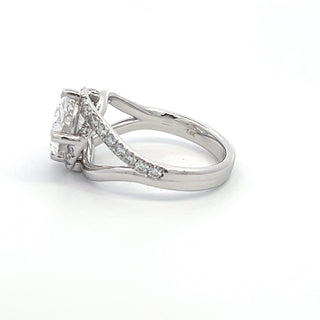 14K W/G LAB GROWN DIAMOND 3.00CT OVAL CUT