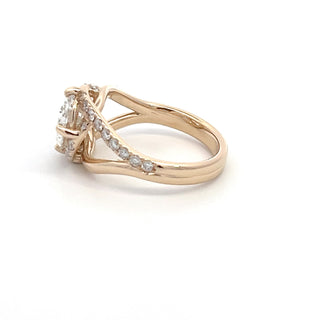 14K Y/G LAB GROWN DIAMOND 2.75CT OVAL CUT