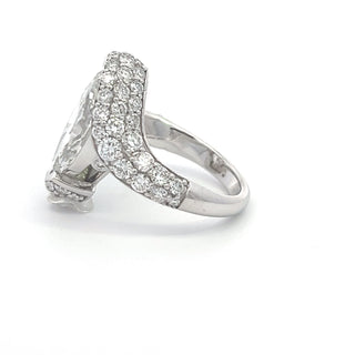 14K W/G LAB GROWN DIAMOND 5.00CT MARQUISE CUT CENTER
