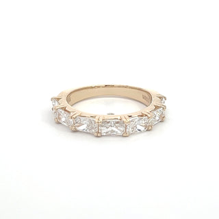 14K Y/G LAB GROWN DIAMOND RADIANT CUT WEDDING BAND 2.00CTS
