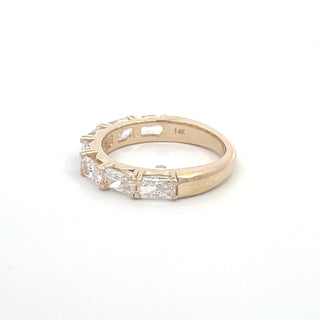 14K Y/G LAB GROWN DIAMOND RADIANT CUT WEDDING BAND 2.00CTS