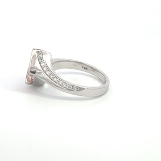 14K W/G LAB GROWN PINK DIAMOND PRINCESS CUT WITH ROUNDS 3.25CT