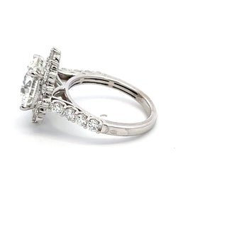 14K W/G LAB GROWN DIAMOND RING 6.25CT OVAL CUT