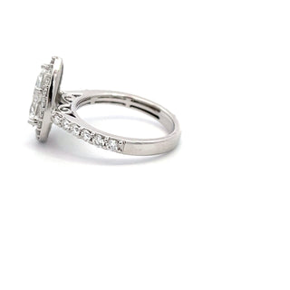 14K W/G LAB GROWN DIAMOND RING 3.00CT PEAR CUT