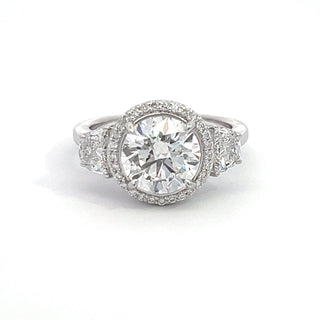 14K W/G LAB GROWN DIAMOND 3.25CT ROUND CUT