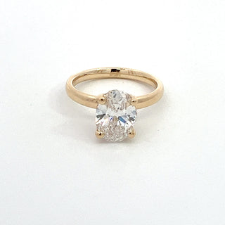 14K Y/G LAB GROWN DIAMOND 2.00CT OVAL CUT