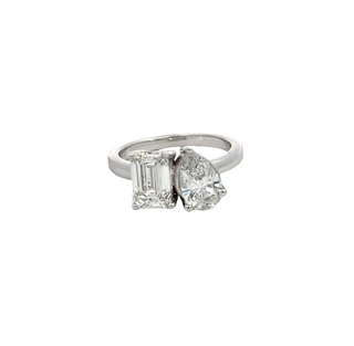 14K LAB GROWN DIAMOND TWO STONE RING 2.50CT