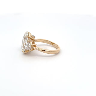 14K W/G LAB GROWN DIAMOND 6.00CT OVAL CUT