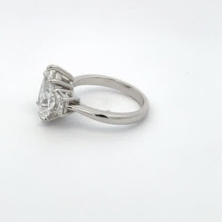 PLATINUM LAB GROWN DIAMOND 3.5CT PEAR CUT
