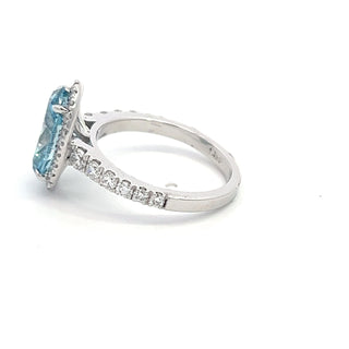 14K W/G LAB GROWN DIAMOND FASHION RING OVAL CUT 3.75CT