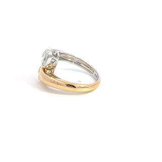 18K TWO TONE YELLOW DIAMOND FASHION RING 2.00 CT