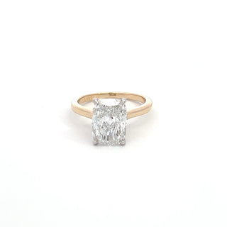 14K Y/G LAB GROWN DIAMOND 3.50CT CUSHION CUT