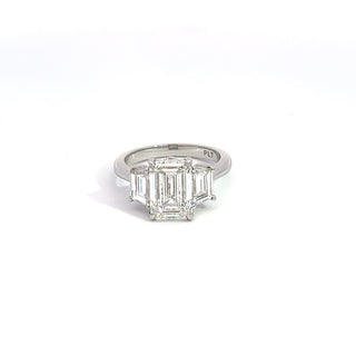 PLATINUM LAB GROWN DIAMOND 4.50CT EMERALD CUT