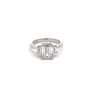 14K W/G LAB GROWN DIAMOND 2.50CT EMERALD CUT