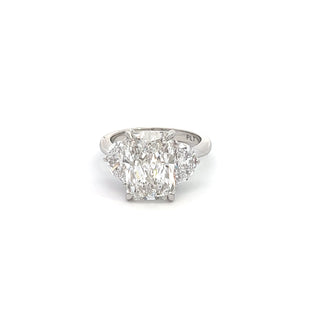 PLATINUM LAB GROWN DIAMOND 6.50CT RADIANT CUT