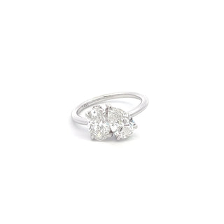14K LAB GROWN DIAMOND TWO STONE RING 2.25CT