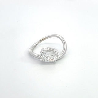 14K W/G LAB GROWN DIAMOND FASHION RING CUSHION CUT 2.00CT