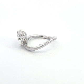 14K W/G LAB GROWN DIAMOND FASHION RING MARQUISE CUT 2.25CT