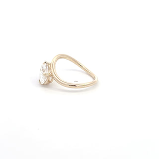 14K Y/G LAB GROWN DIAMOND FASHION RING OVAL CUT 2.00CT