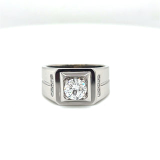 14K WHITE GOLD LAB GROWN DIAMOND RING 1.00CT