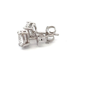 14K W/G LAB GROWN DIAMOND STUD EARRINGS OVAL CUT 1.25CT